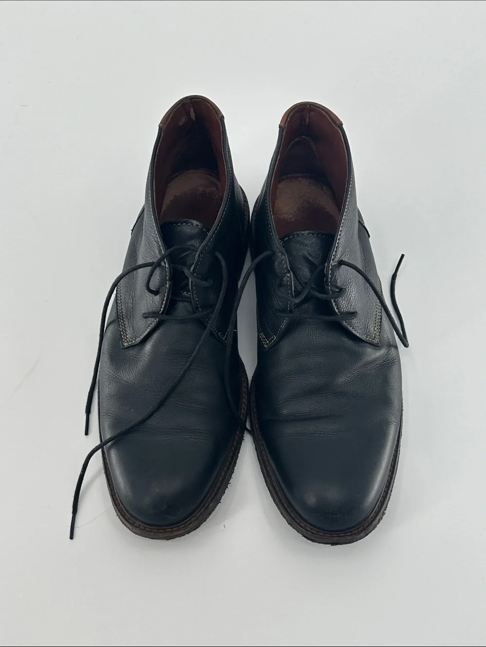 Johnston & Murphy Black Leather Chukka Boots